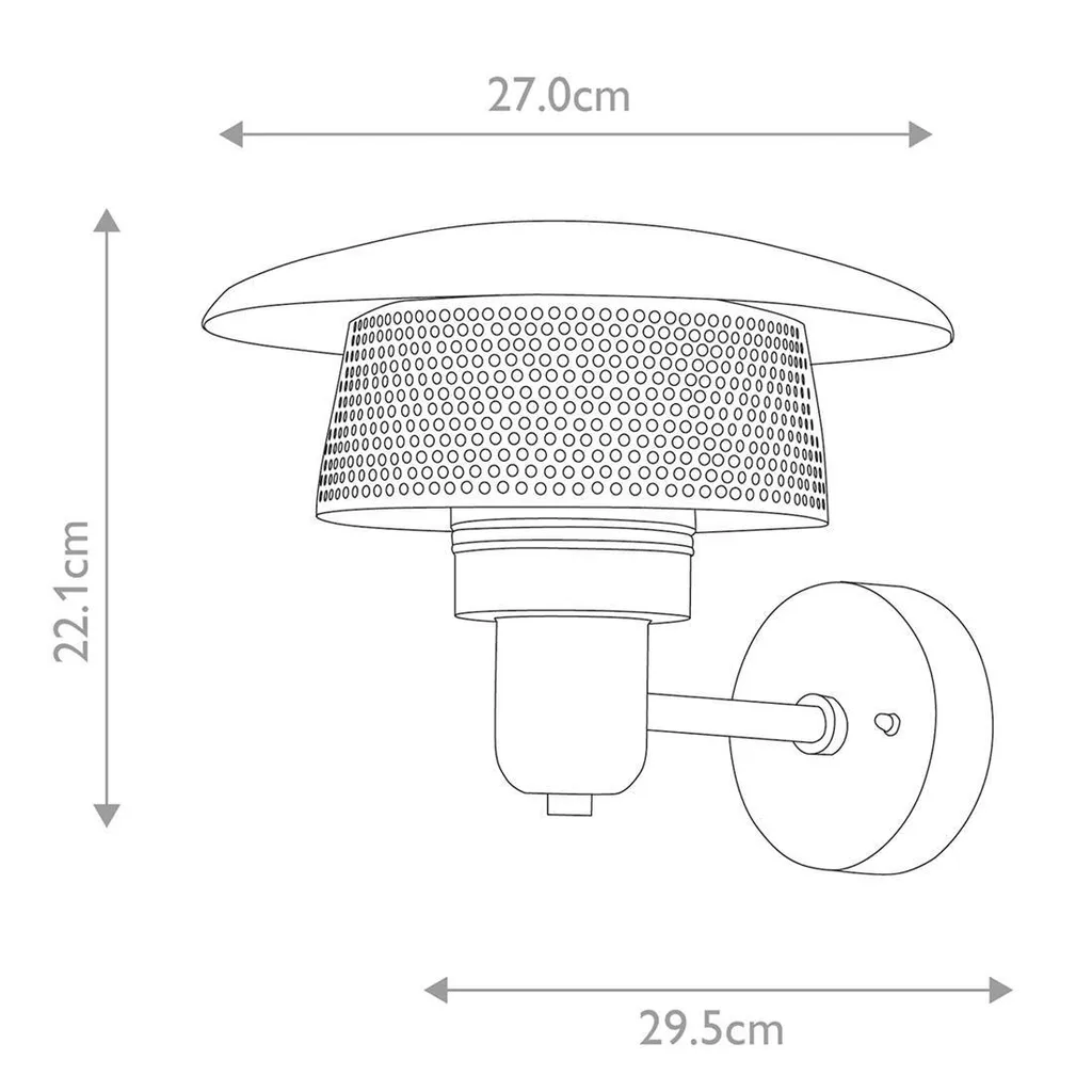 Luminaire extérieur design gris Saturne Elstead avec douille E27 40W