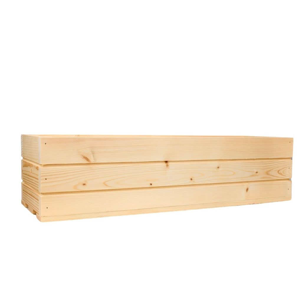 Drevená truhlica z masívneho dreva - prírodná 60 cm Obrázok produktu 
