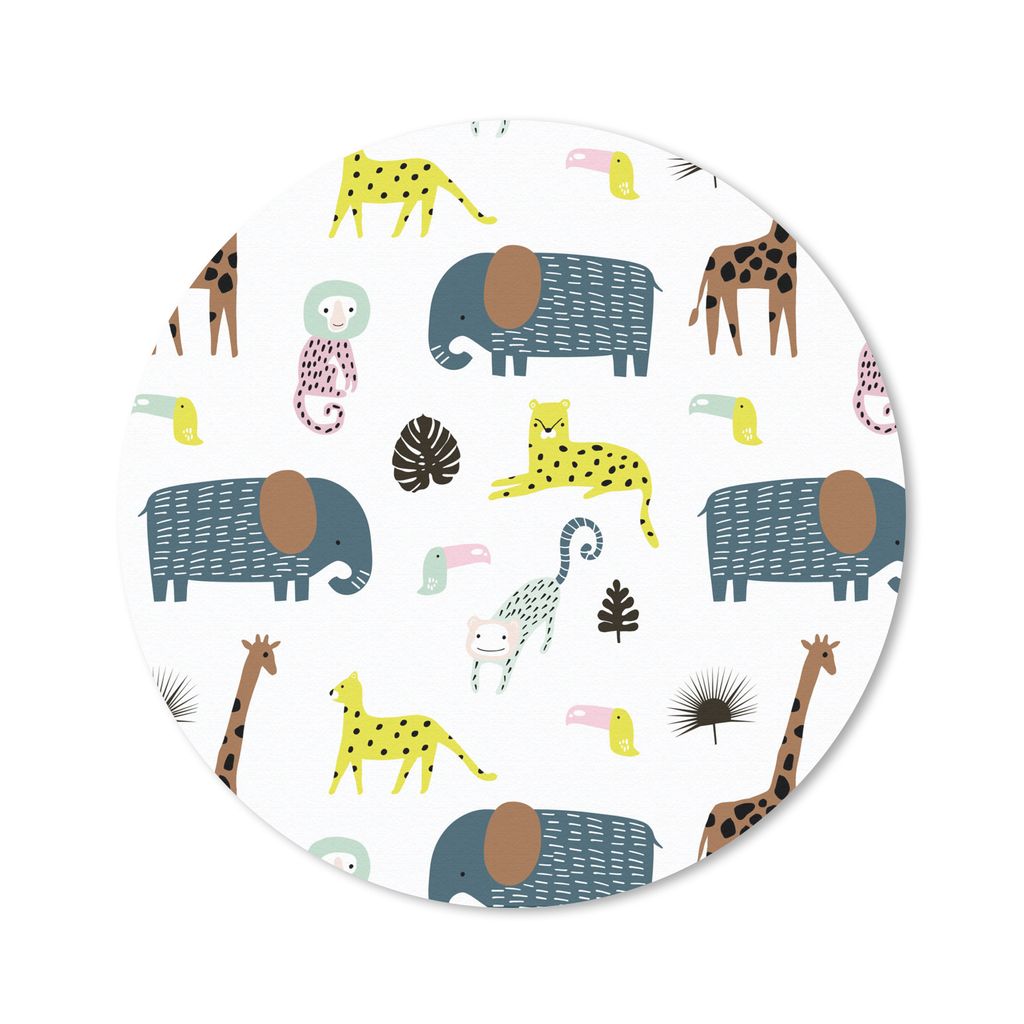 MuchoWow Mauspad Mousepad Dschungel - Tiere - Affe 50x50 cm - Mousepads - Maus Mat - Pad - Mausunterlage - Vinyl