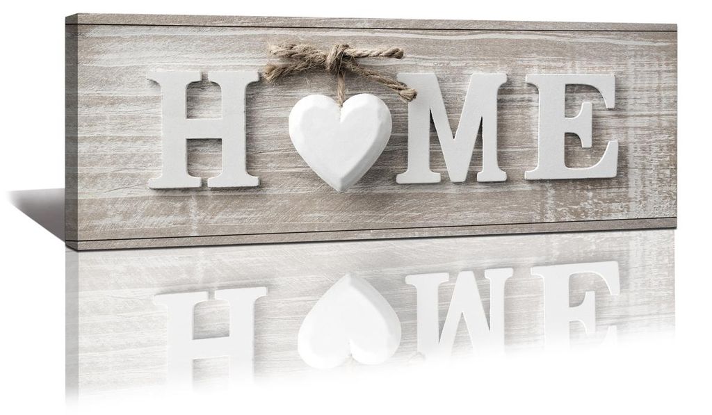5702 Home Leinwandbild 120x40 cm Wandbild Kunstdruck