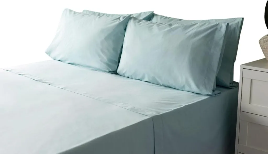 Drap-housse bleu œuf de canard en percale supérieure douce BM401