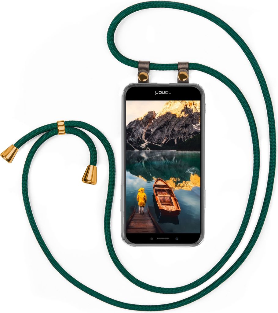 UMHÄNGEHÜLLE + KORDEL für Huawei Honor 6X, Farbe:Dunkelgrün