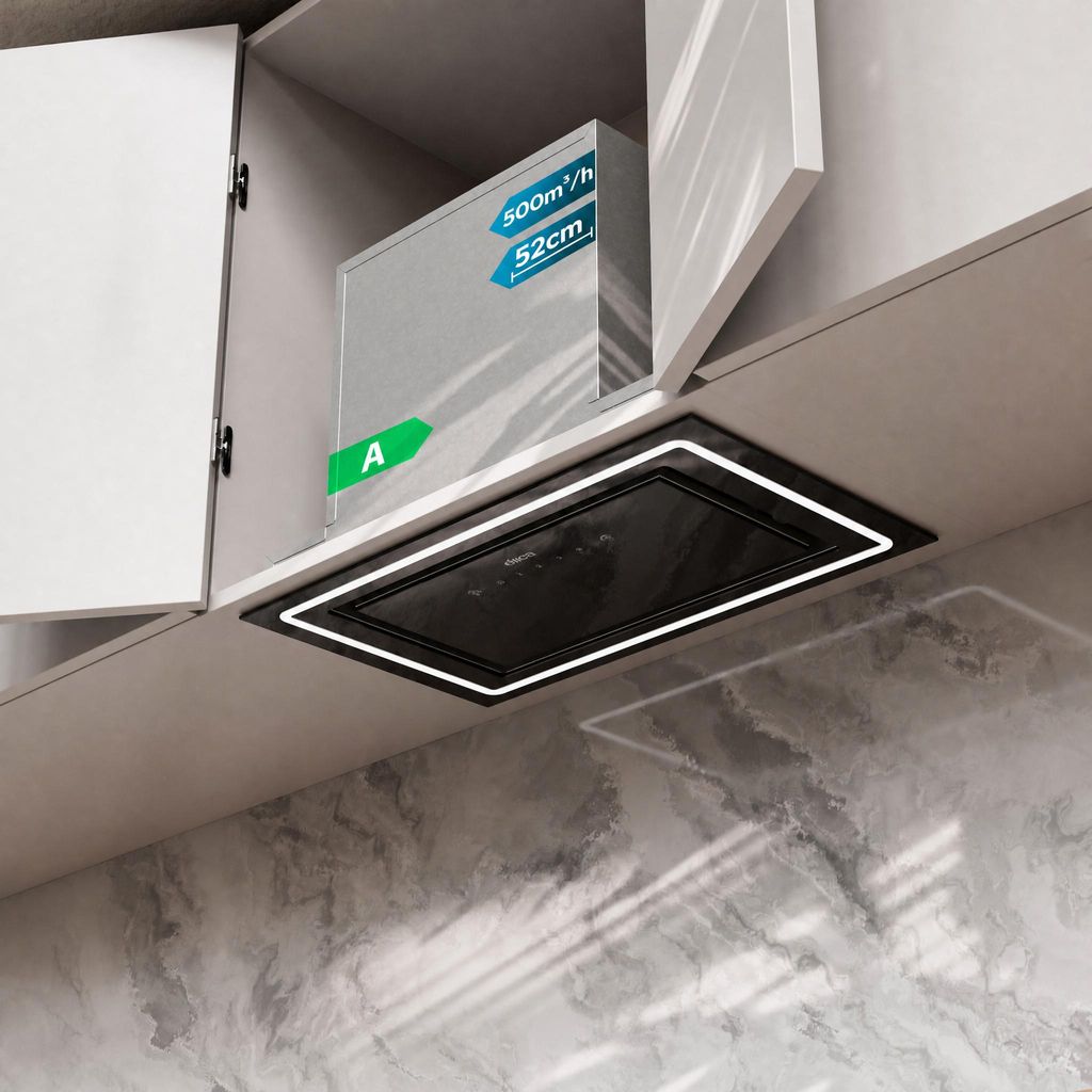 CIARRA, hotte de ventilation encastrable, 52 cm, 500 Image du produit  Image générée par une IA