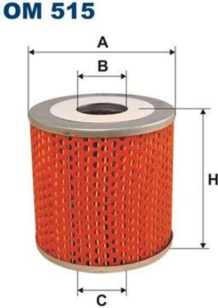 FILTRON Ölfilter OM 515 Filtereinsatz, Höhe 93 mm, Ø 94/34 mm für FORD A-SERIES, TRANSIT 2.4D