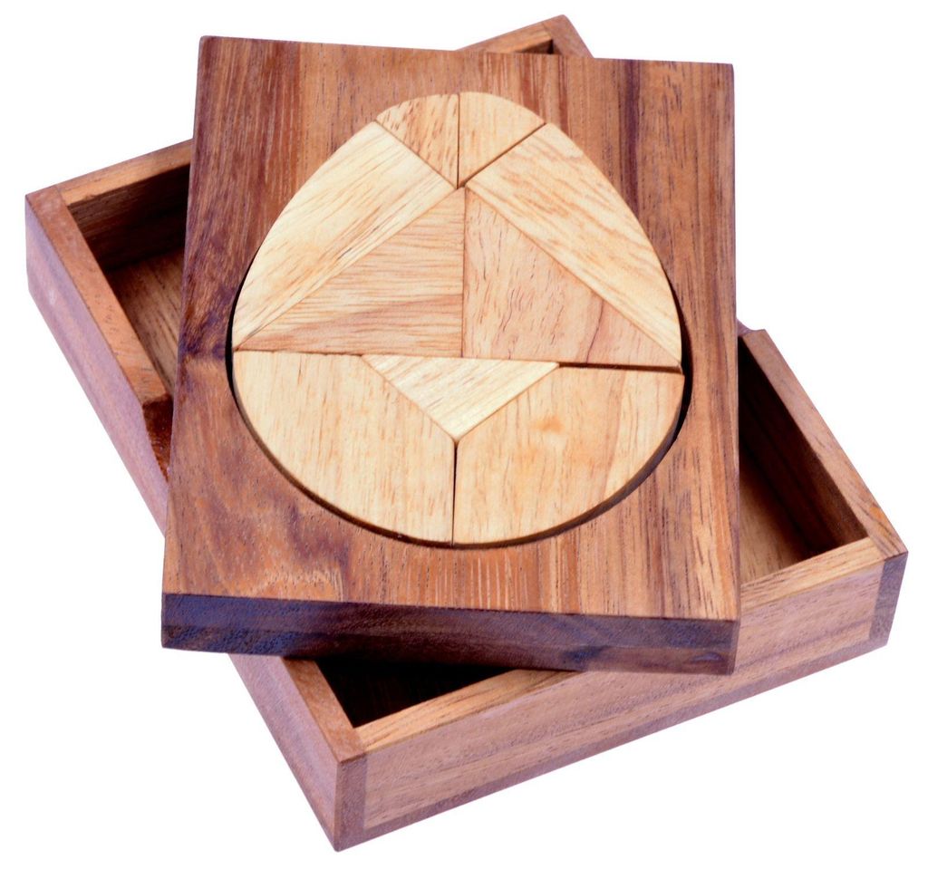 Tangram "Ei" - Legespiel - Knobelspiel mit 9 Holzsteinen Produktbild 