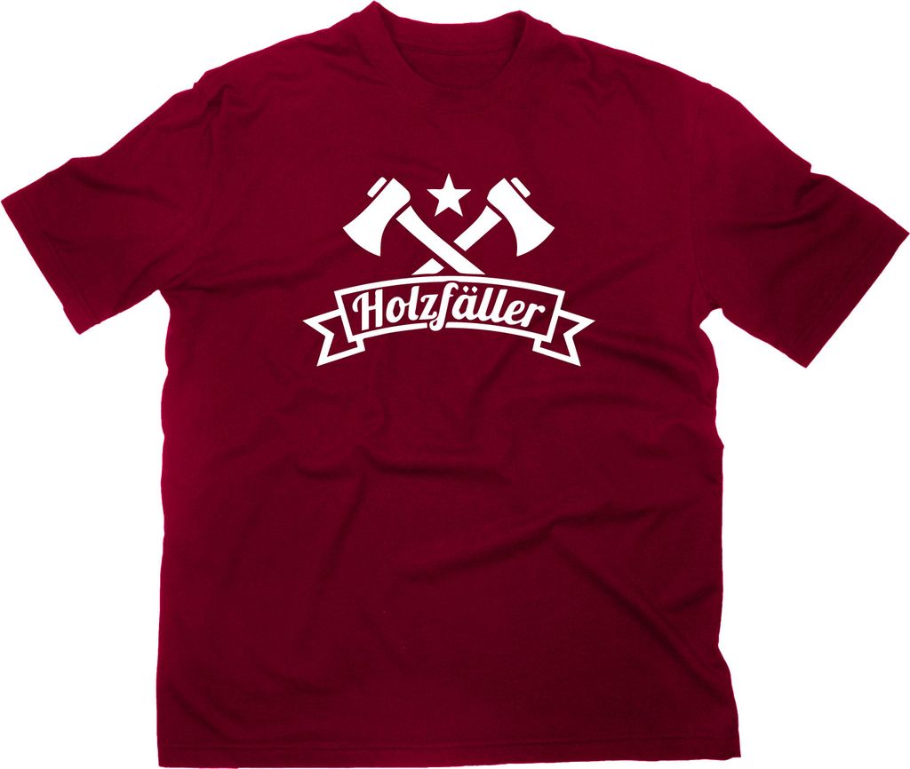 Styletex23 T-Shirt Holzfäller Logo, maroon, S