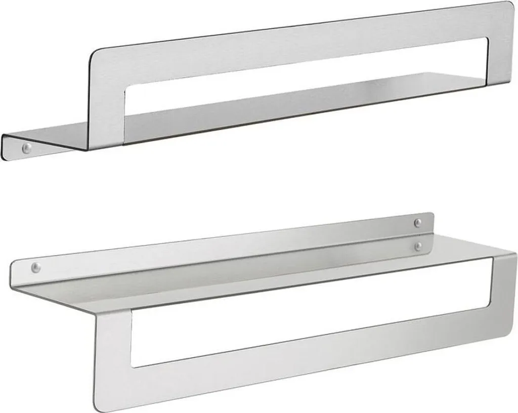 Tablette murale CLEO 500mm inox mat : design durable et gain de place