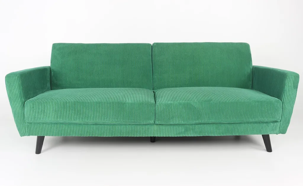Canapé convertible clic-clac Refresha Velours Vert - Lit d'Appoint Chic - 4