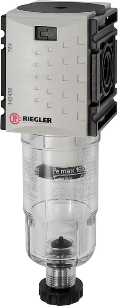 Riegler Filter »FUTURA-mini« mit PC-Behälter, 5 μm, BG 0, G 1/4, HA