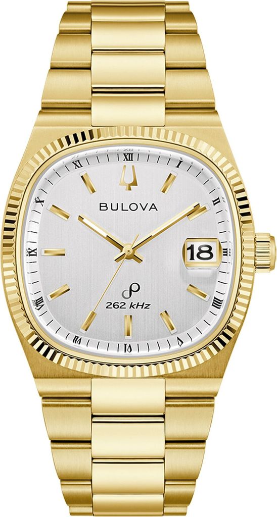 BULOVA 97B223 Super Seville Uhr Herrenuhr Edelstahl Datum gold