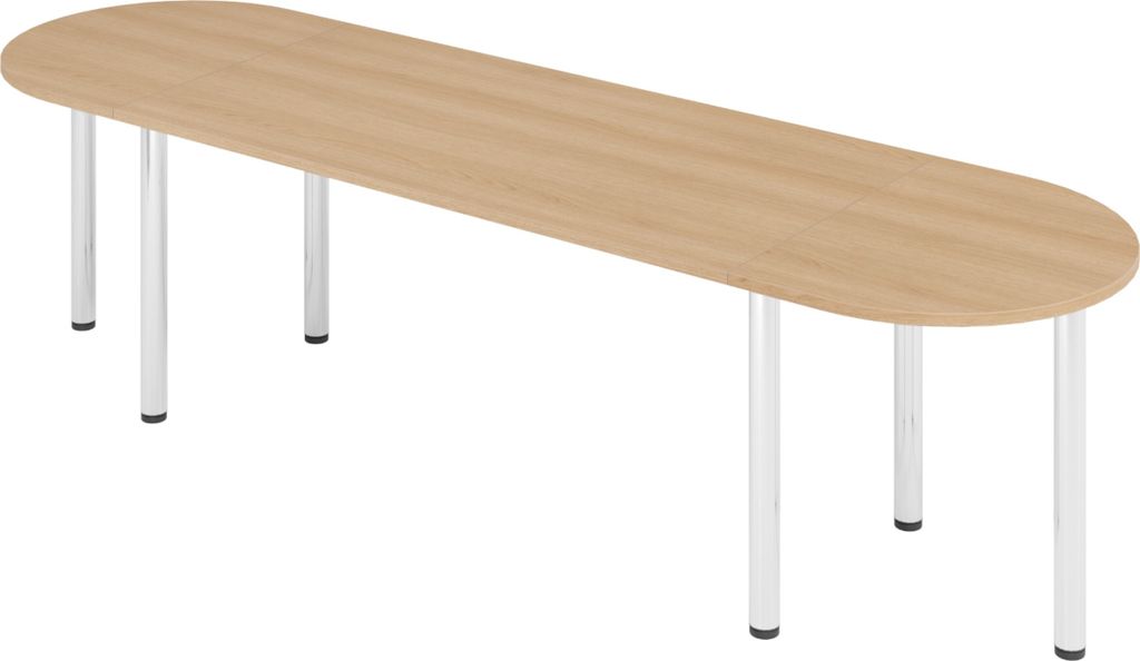 bümö Konferenztisch-Sets Serie-K - Größe: Set K2 | 280x80 cm, Nachbildung: Eiche