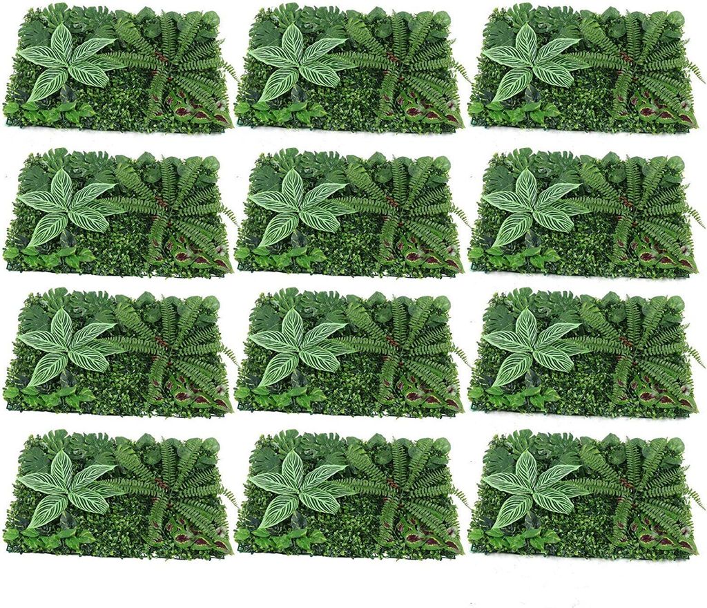 12 Stücke Kunstpflanzen Pflanzen Rasen Wand Künstliche Pflanzendekoration Grüne Gras Blume Wand Hochzeit
