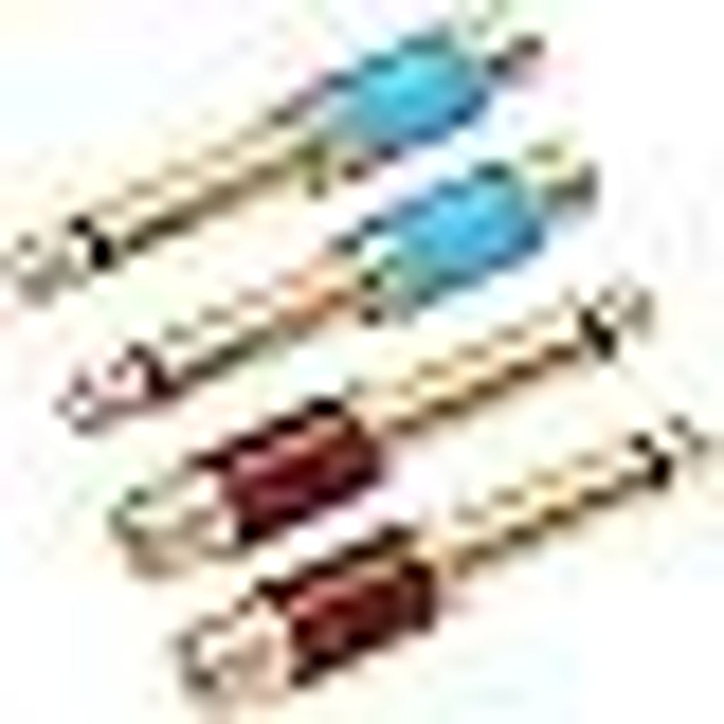 4 Stk 6,35 mm (1/4 Zoll) Stecker auf RCA Cinch-Buchse Audioadapter Vergoldet (Rot & Blau)