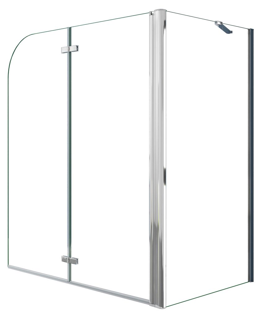 Duschspa 120x140cm 2-teilig Faltwand Badewannenaufsatz 6mm Produktbild 