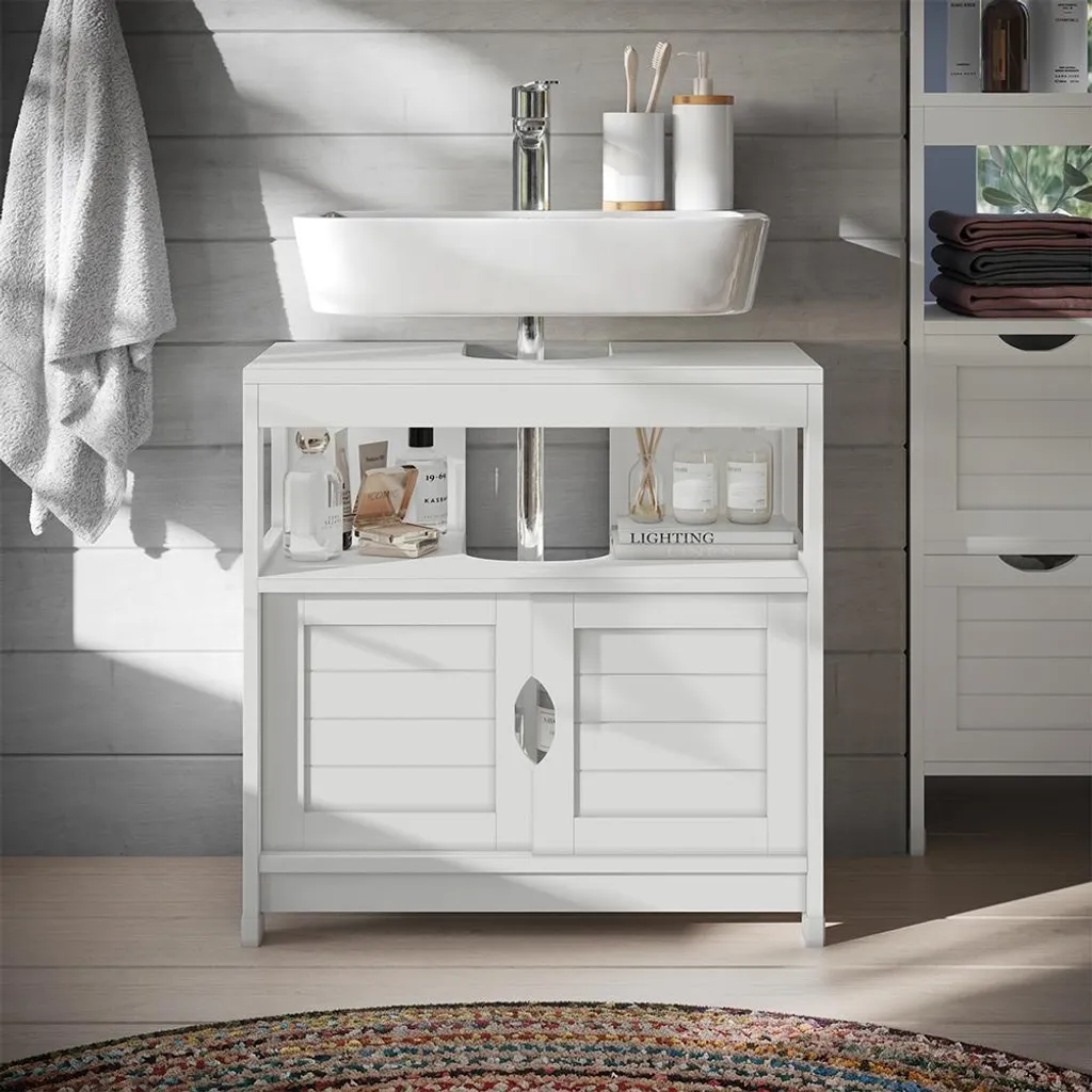 Mobile Sottolavabo Vicco Vilda 60x60 Bianco - Arredo Bagno Economico - 3