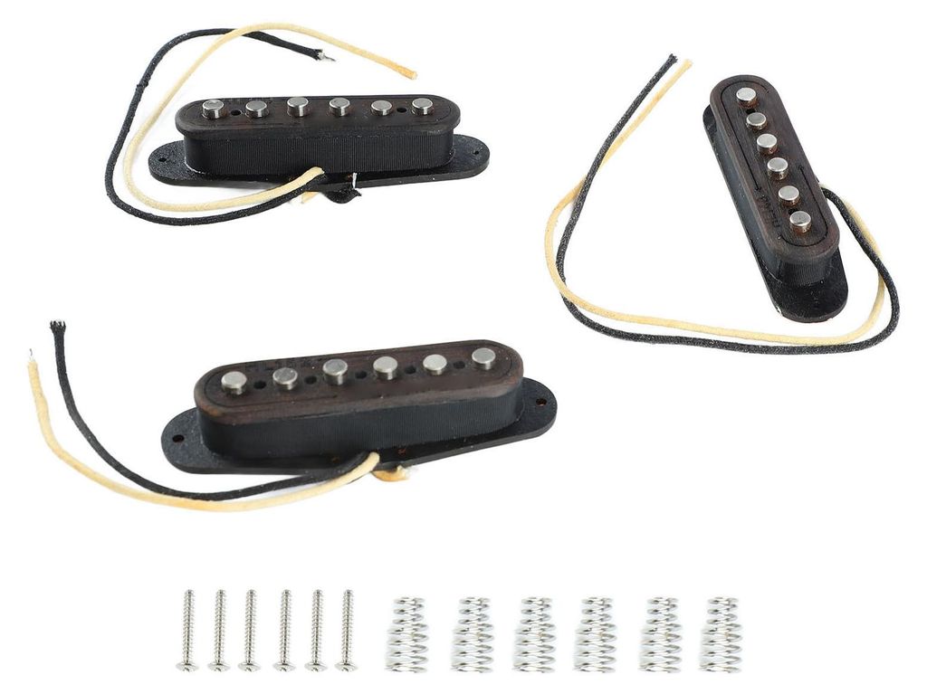 3er-Set Gitarren-Tonabnehmer aus Metall und Holz für 6-saitige Gitarren, Ersatz für elektrische und akustische Gitarren, Palisanderholz