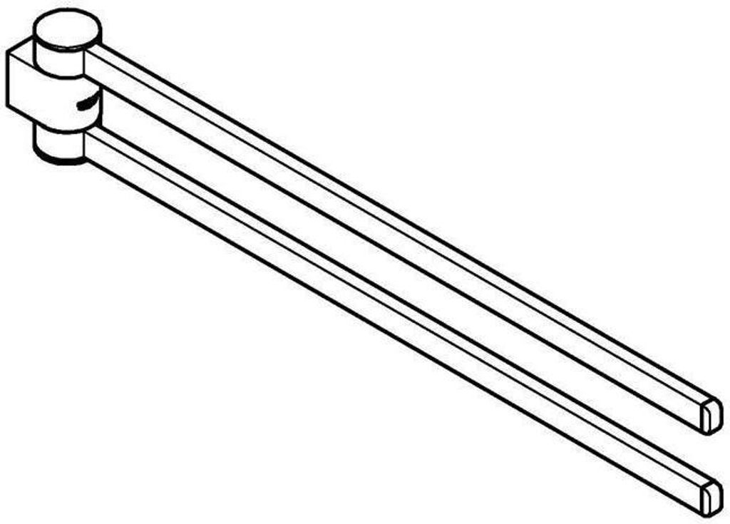 GROHE 41063EN0 Handtuchhalter Selection 41063 2-armig schwenkbar nickel gebürstet