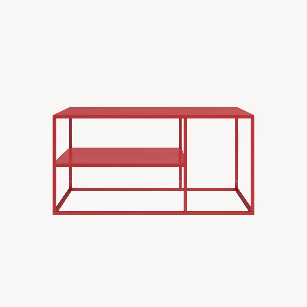 Couchtisch 'Solund' Stahl 90 x 60 x 45 cm Rot Produktbild 