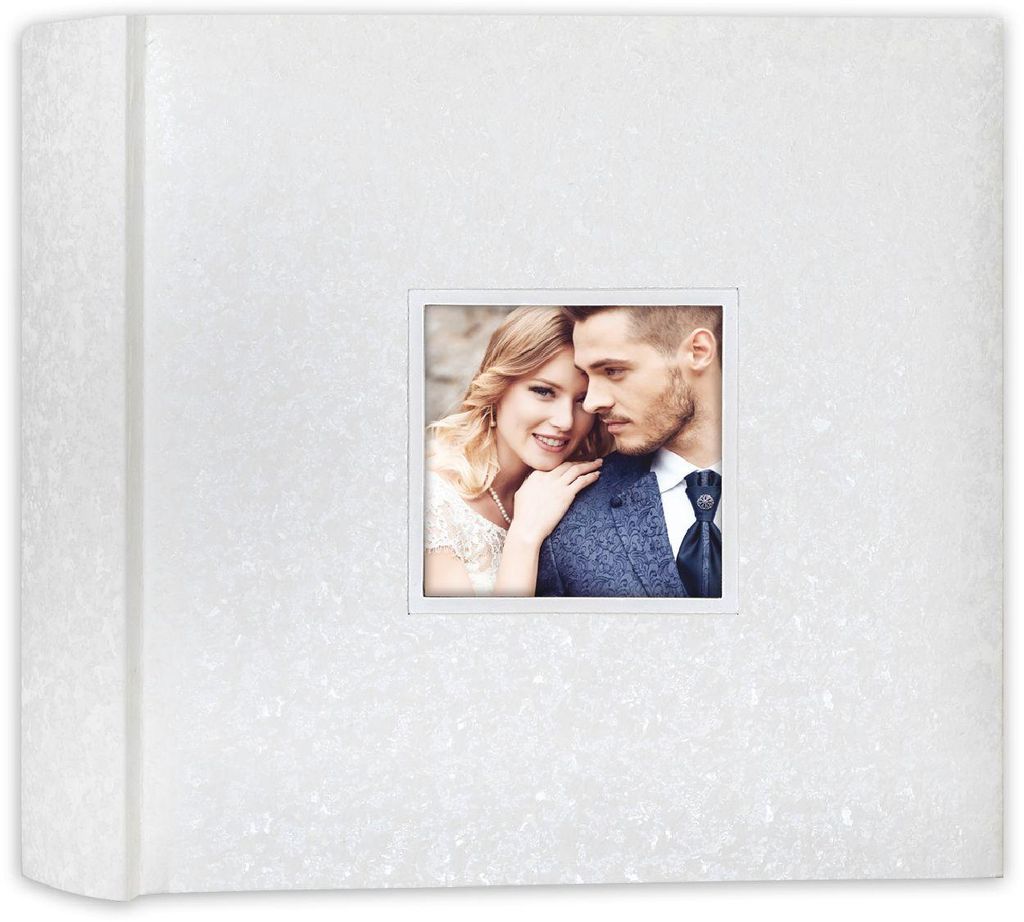 ZEP Hochzeitsalbum Clarissa weiß 32x32 cm mit Fensterstanzung 100 Seiten