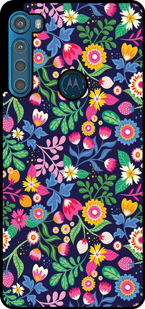 Smartphonica Phone Case Fit für Motorola One Fushion Plus mit Blumendruck - TPU zurück Abdeckung Fall Blumendesign