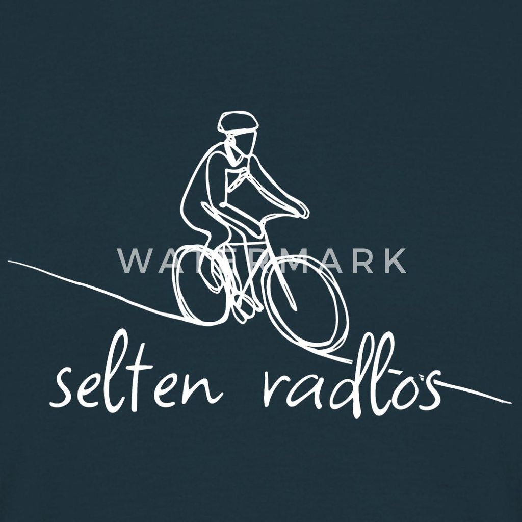 Spreadshirt Selten Radlos - Perfekte Geschenkidee Für Radsportler Männer T-Shirt, L, Navy