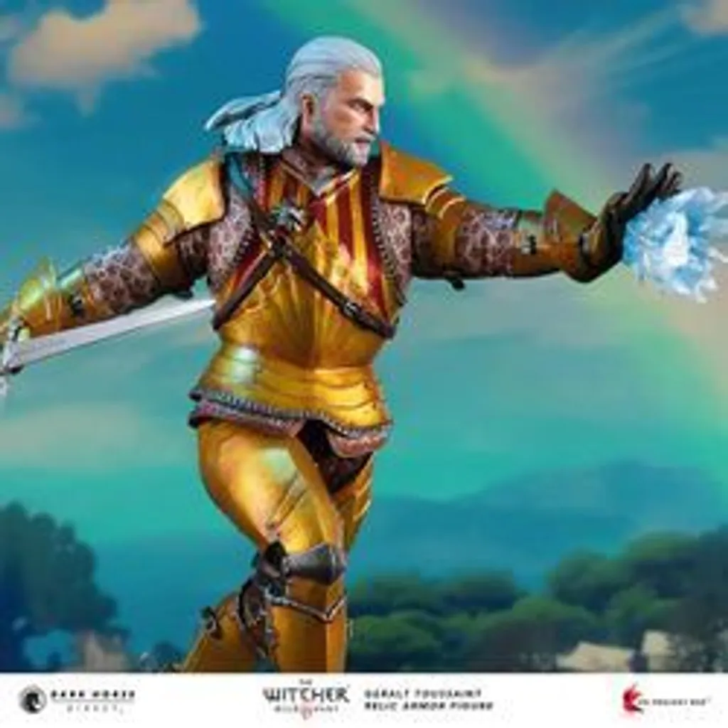 Figurine Witcher 3 Geralt de Riv Statue PVC Armure Toussaint 20 cm