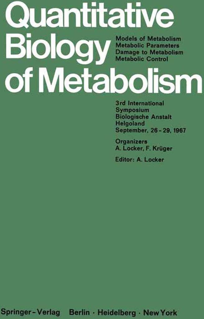 Quantitative Biology of Metabolism