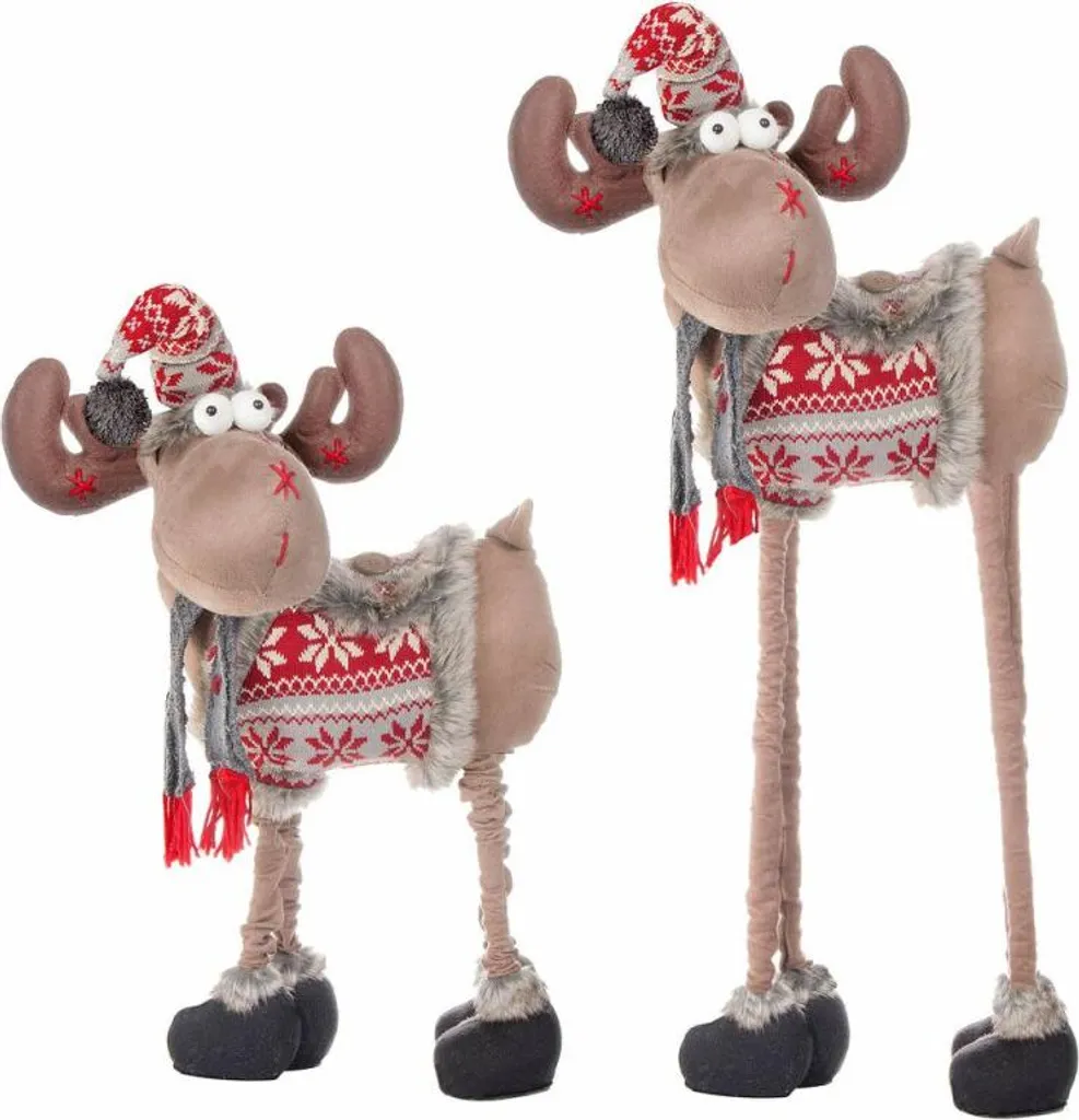 Renne de Noël télescopique marron 84-124 cm - Hauteur ajustable XXL