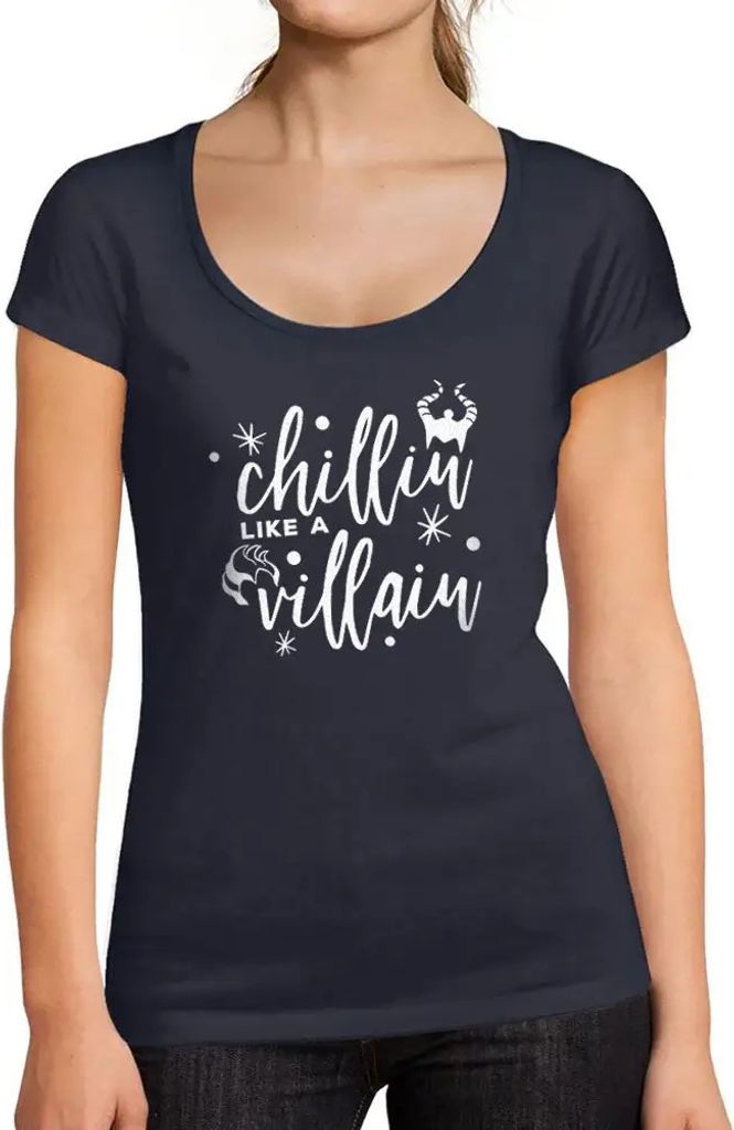 Damen Grafik T-Shirt Chillin wie ein Bösewicht Shirt Maleficent – Chillin Like A Villain Shirt Maleficent – Öko-Verantwortlich Vintage Jahrgang