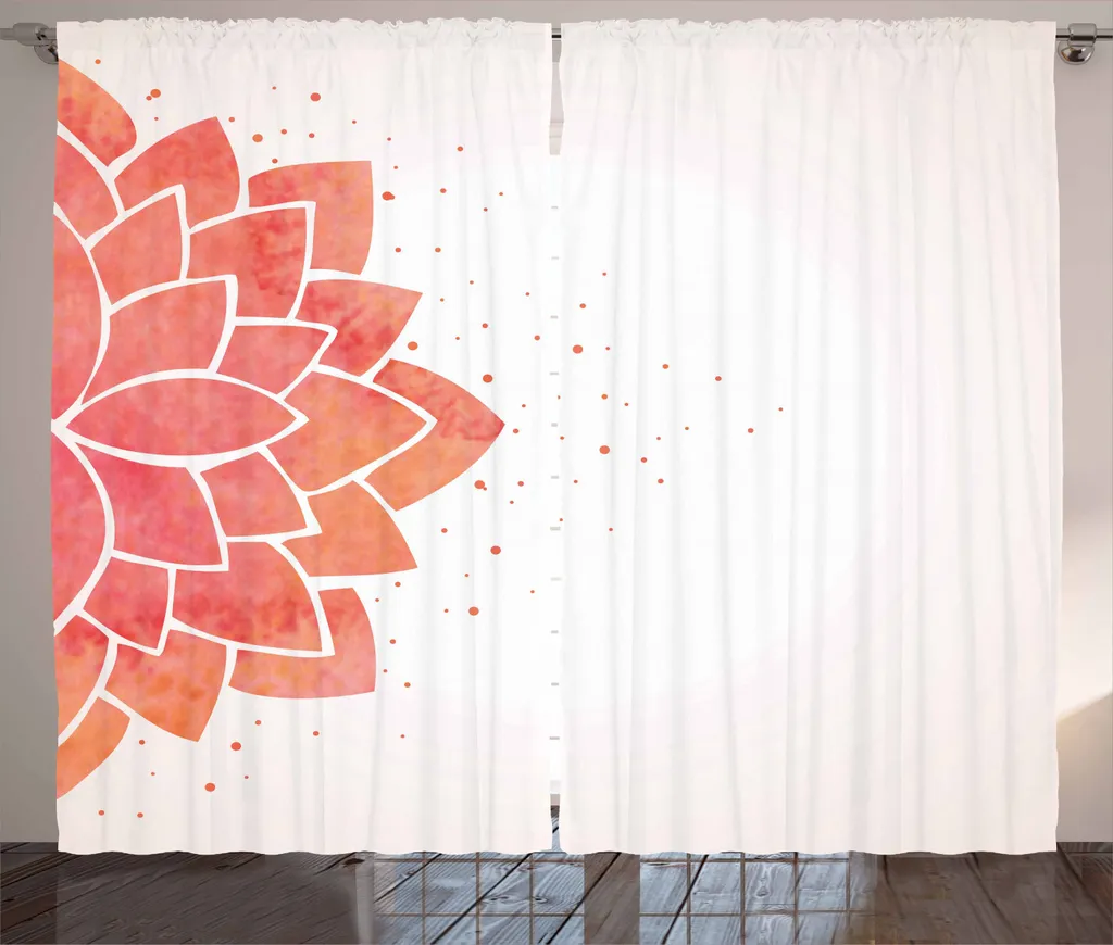 Tende Universali ABAKUHAUS Lotus 280x225 cm Stile Rustico Corallo