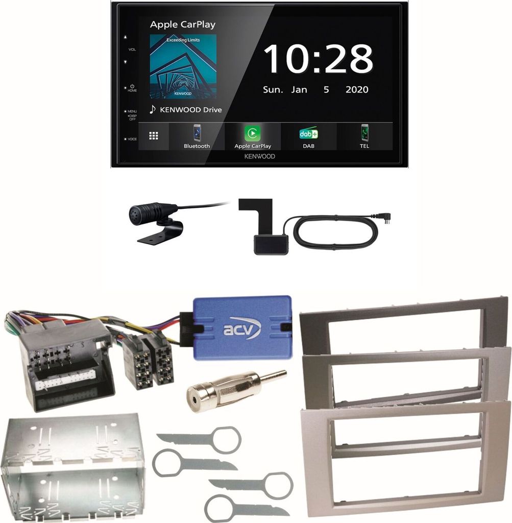 Kenwood DMX5020DABS Android Auto Einbauset für Ford Focus Produktbild 