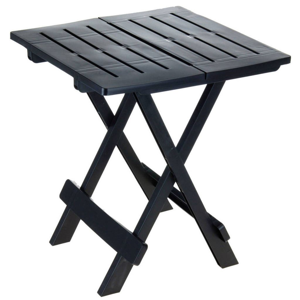 Klappbarer Gartentisch, schwarz, 44x44x50 cm Produktbild 