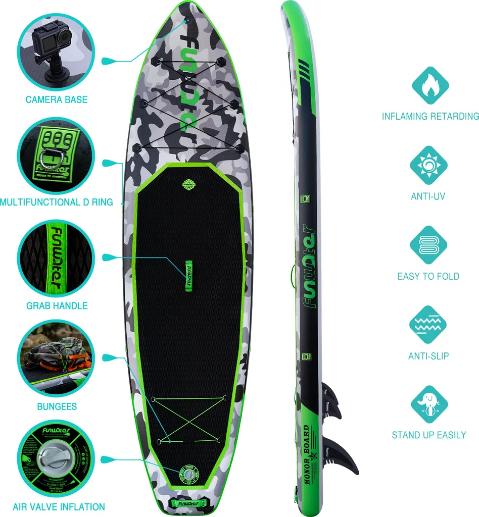 Planche de Stand Up Paddle Gonflable Polyvalente Kit Complet 150kg - 4
