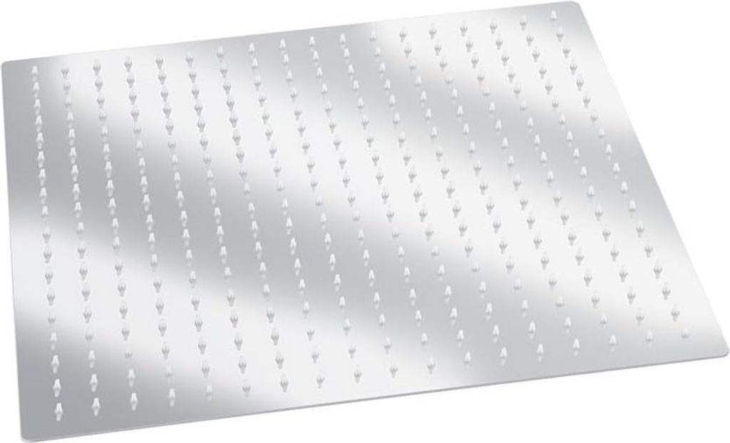 Ultradünner rechteckiger Regenduschkopf aus Edelstahl 50 x 50 cm - hoher Druck und wassersparend - Einbauduschkopf für das Badezimmer - silberfar...