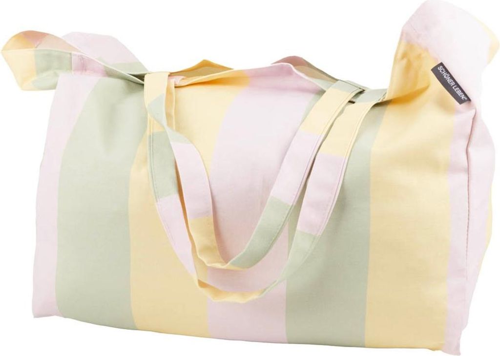 Shopper Tasche BW gestreift flieder pistazie vanille – SCHÖNER LEBEN.