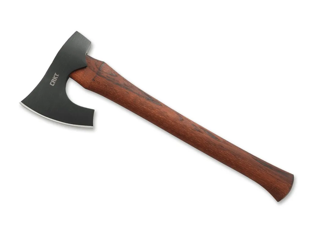 Hachette de Bûcheron CRKT Freyr Manche en Bois Brun pour la Randonnée