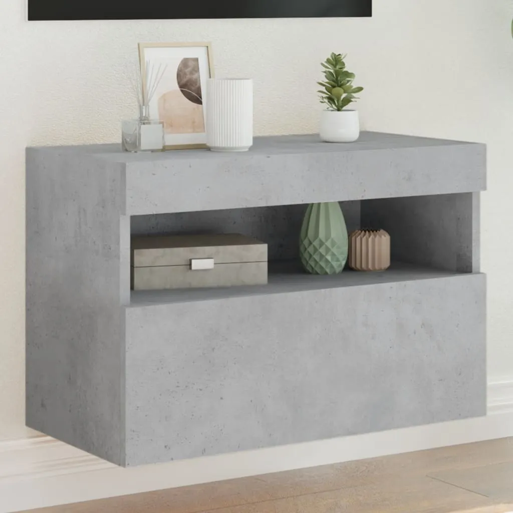 Maison Exclusive Mobile TV Grigio Cemento LED 60x30x40 - Stile Moderno