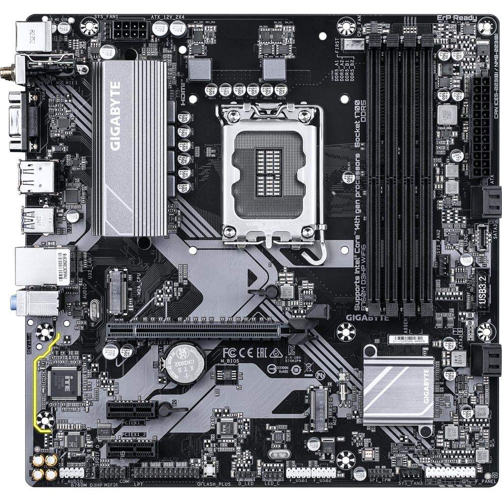 Placa base GIGABYTE B760M D3HP WIFI6: Compatible con Imagen del producto 