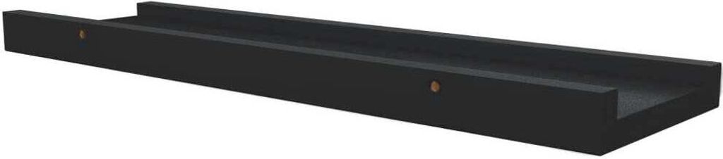 vidaXL Bilderleisten 2 Stk. Schwarz 40x9x3 cm MDF Produktbild 1