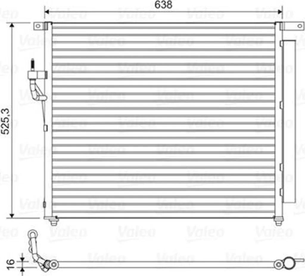 Condensateur de Climatisation pour Ranger - Valeo 822603 Aluminium