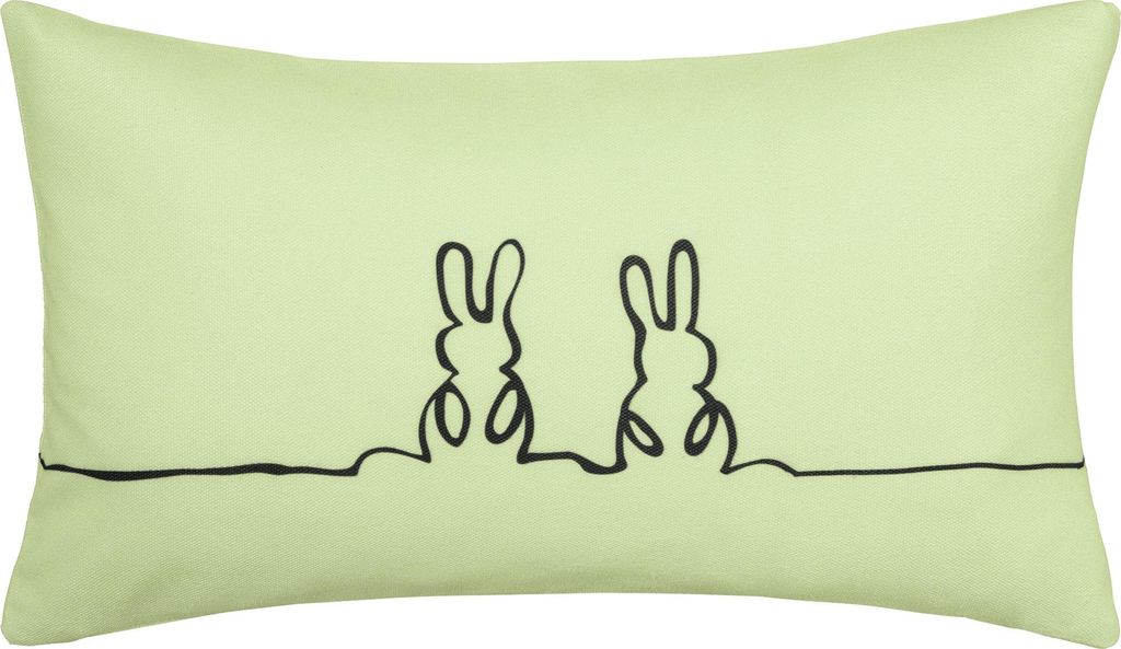 Erwin Müller Kissenhülle grün-schwarz 30x50 cm