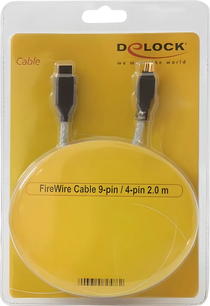 Delock 82510 Cavo FireWire FW800/400 9-4 Pin 2m per Uso Industriale