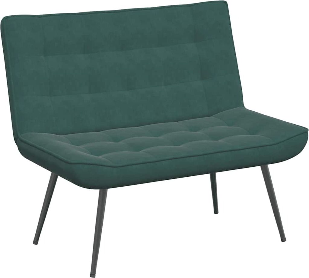 Sitzbank Dunkelgrün 110x74x84 cm Samt