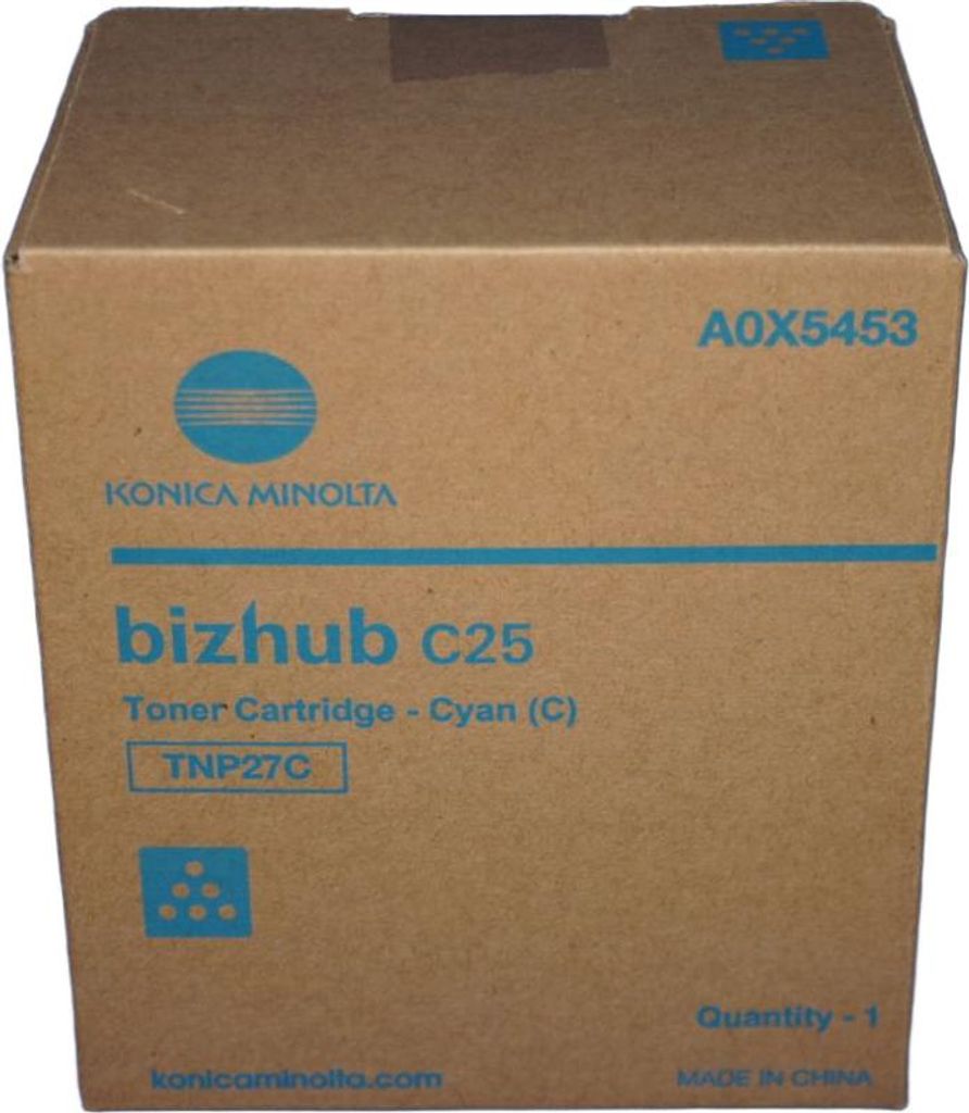 Konica Minolta TNP-27C Tonerkartusche A0X5453 Cyan für Konica Minolta Bizhub C25