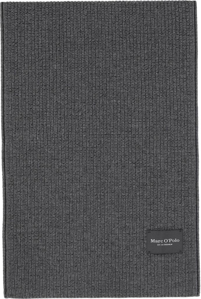 Marc O'Polo Schal Knitted Scarf Testimonial Campaign Graphite Grey Melange dunkelgrau
