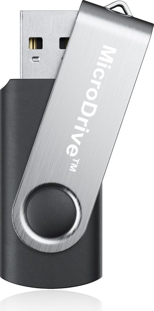 4 GB USB 2.0 Stick Flash USB Drive Swivel USB Flashdrive Speicherstick Memorystick Farbe: Schwarz