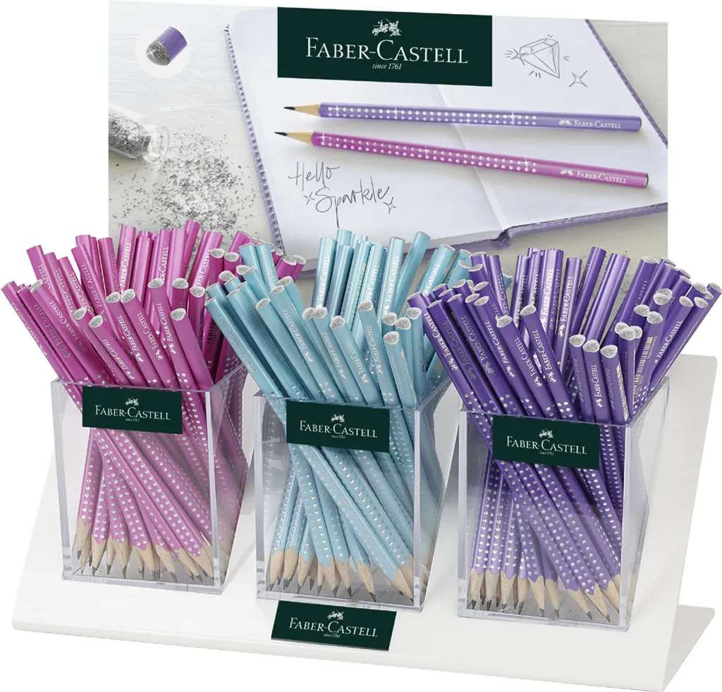 Crayon Grip Sparkle Été Faber-Castell | Ergonomie et Mine Anti-Casse SV
