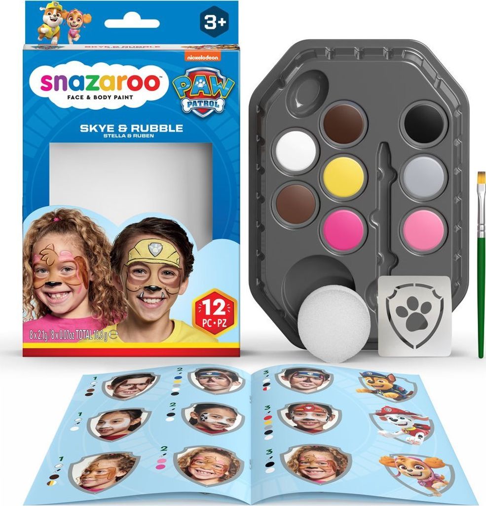 SMT Paw Patrol Snazaroo Gesichtsschminkset Skye & Rubble