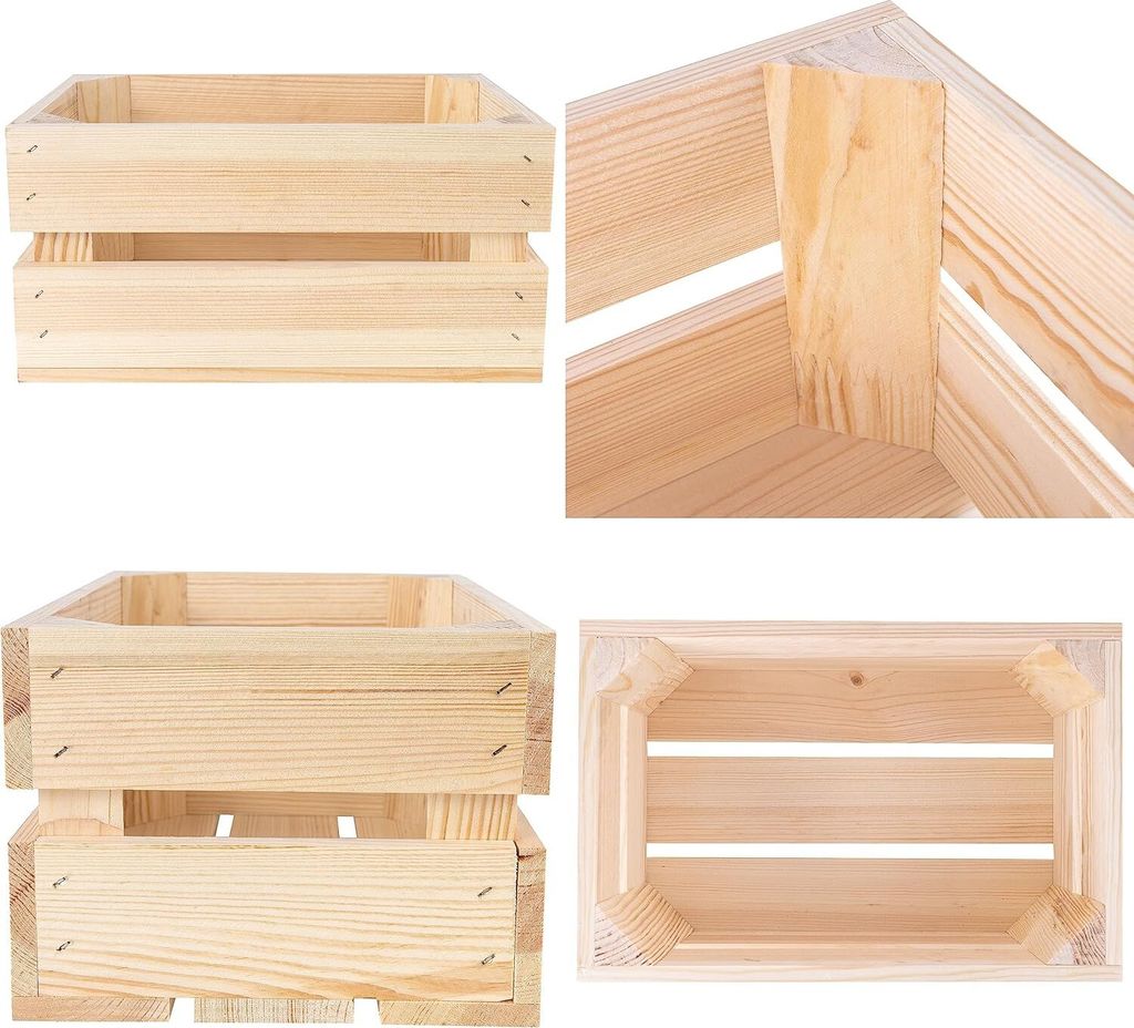 Creative Deco Scatola di Legno Naturale | 30x20x15 cm | Immagine del prodotto 