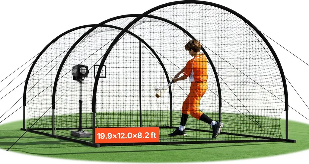 Filet pour cage de frappe de baseball anti-déchirure 606 x 366 cm
